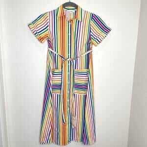 Christopher John Roger’s X Target Rainbow Striped Midi Dress Womens 2